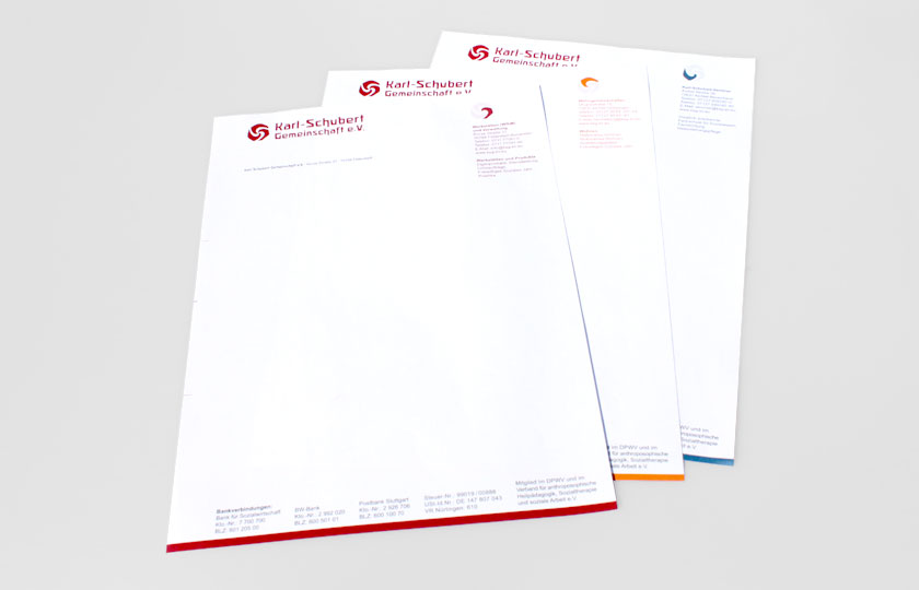 corporate design made by woidesign briefpapier