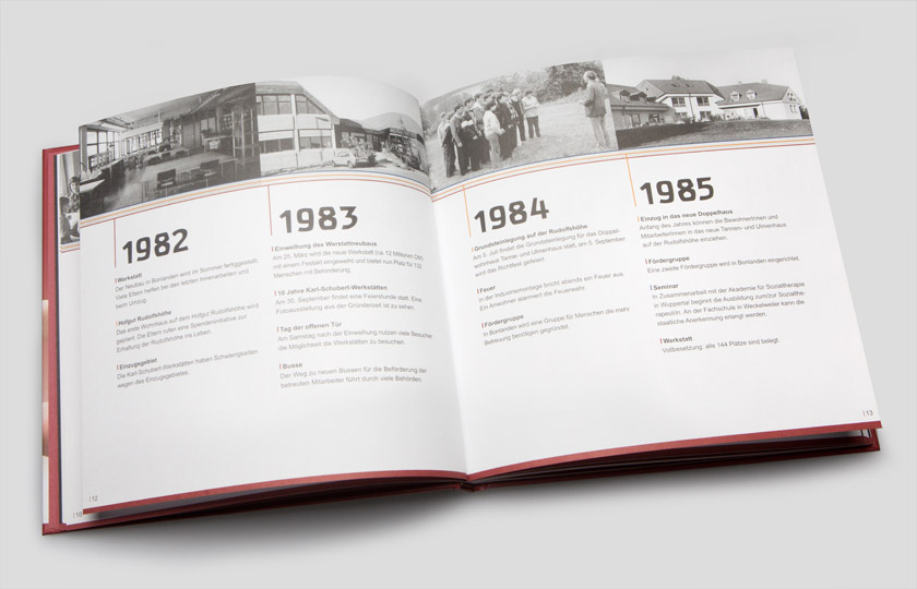 corporate design made by woidesign jubil�umsbuch