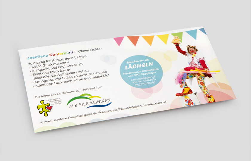 corporate design made by woidesign spendenflyer